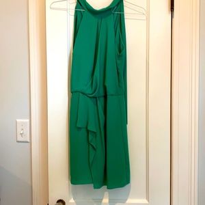 Halston green cocktail dress